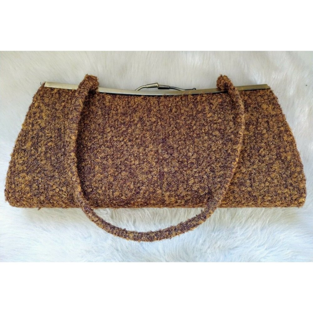 LIZ‎ SOTO Women Vtg Handbag Clutch Purse Brown